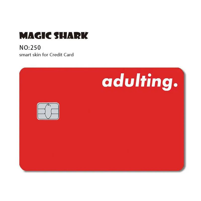 New Funny Words Anime PVC Young Creidt Card Debit Card Sticker Film Case Front Tape for Small Big Chip No Chip