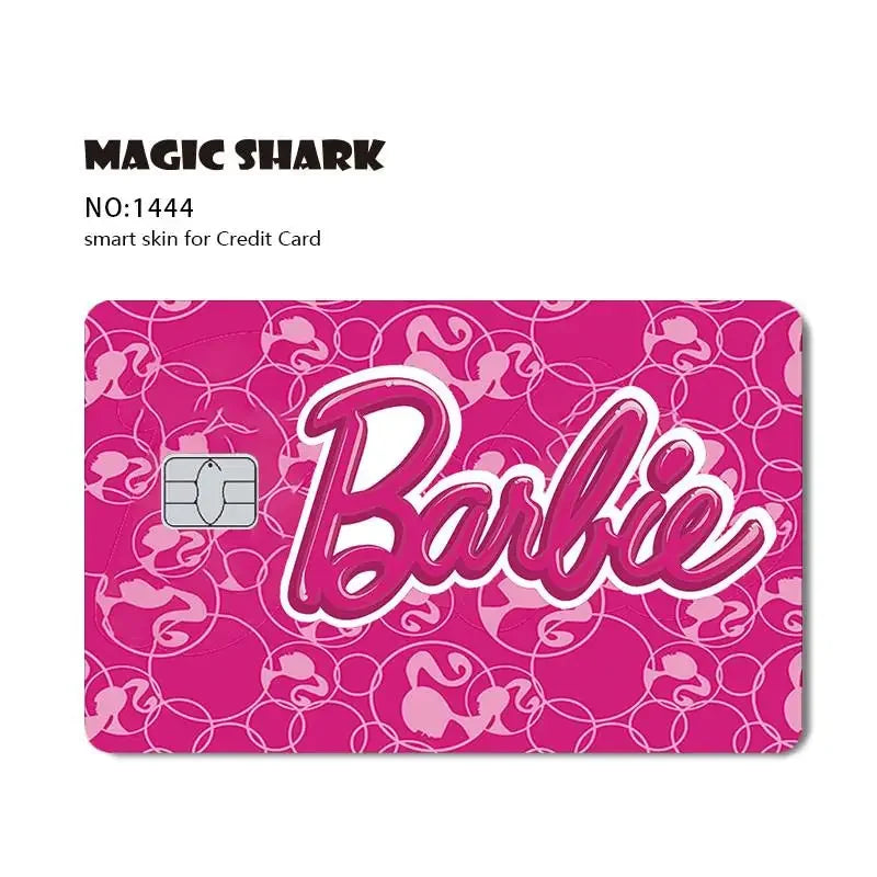 Magic Shark Ainime Pink Girl Rainbow Ring Watermelon Matte Film Cover Skin Sticker for Credit Card Bank Debit Bus Card