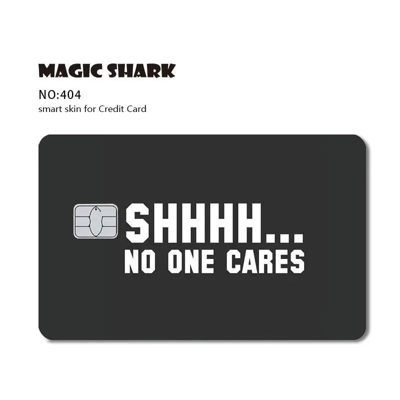 New Funny Words Anime PVC Young Creidt Card Debit Card Sticker Film Case Front Tape for Small Big Chip No Chip