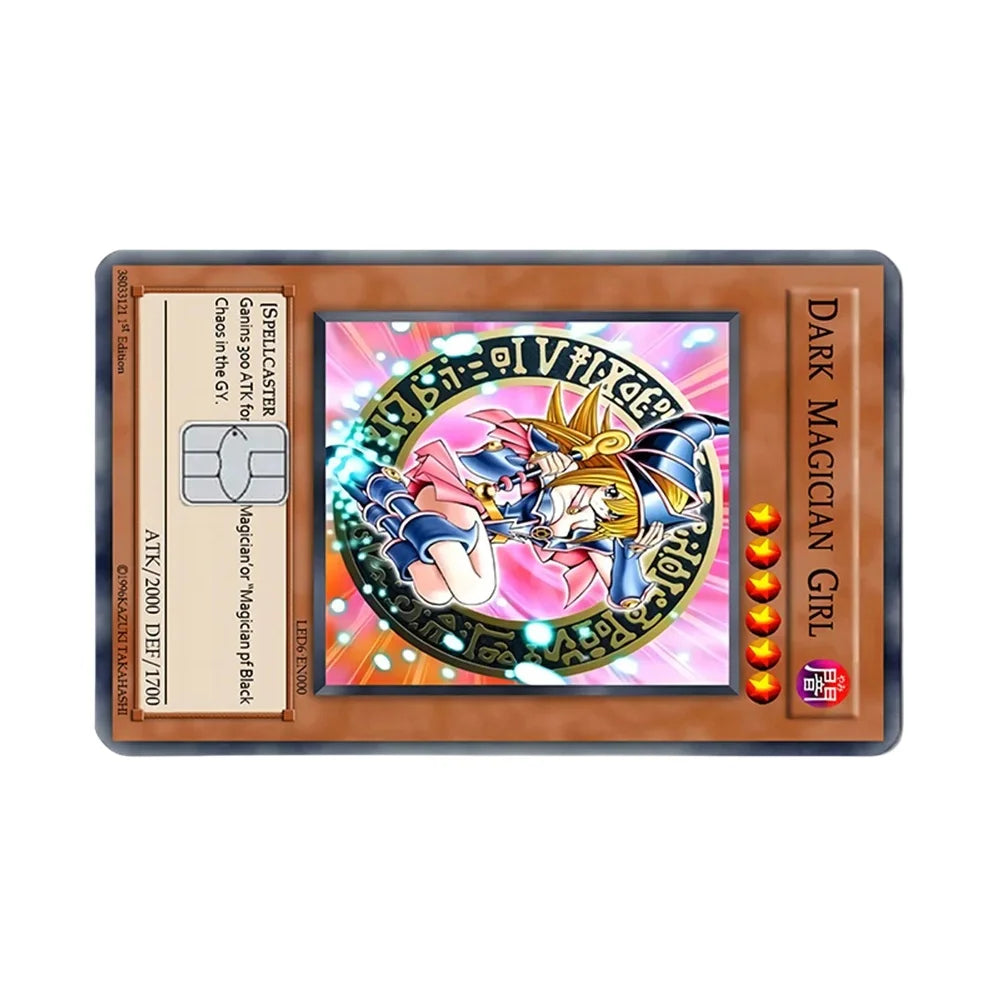 Yugioh Anime Bank Credit Cards Pass Stickers  Yu Gi Oh Decoration Waterproof Scratch Resistant Stickers Gifts