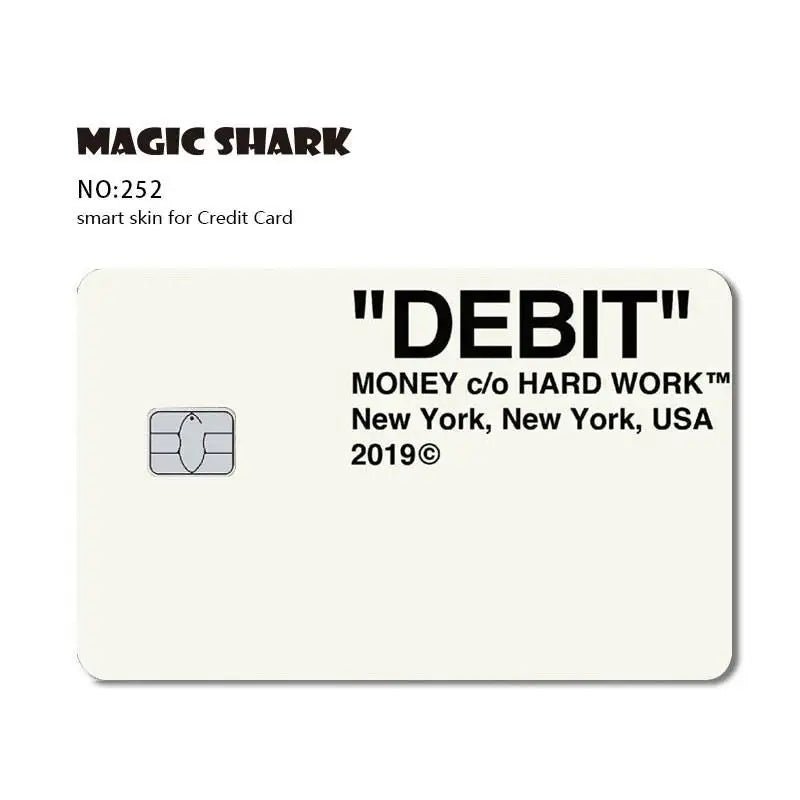 New Funny Words Anime PVC Young Creidt Card Debit Card Sticker Film Case Front Tape for Small Big Chip No Chip