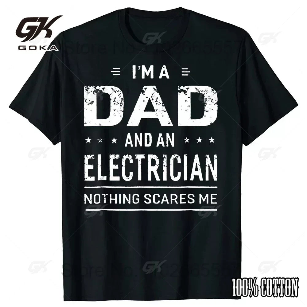 Mens Electrician Cotton T-Shirt Stay Grounded Funny Nerd Engineer Gift T Shirt Normal Short Sleeve Man Tops Tees Cotton Mens