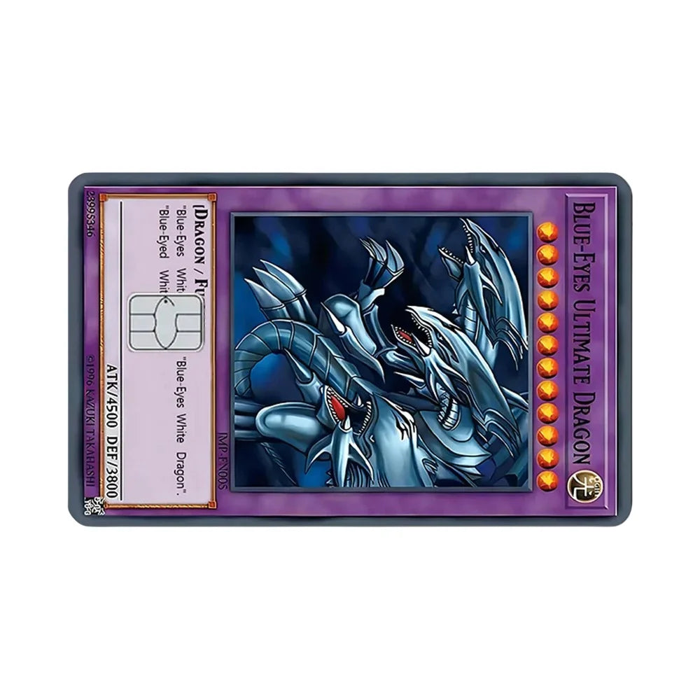 Yugioh Anime Bank Credit Cards Pass Stickers  Yu Gi Oh Decoration Waterproof Scratch Resistant Stickers Gifts