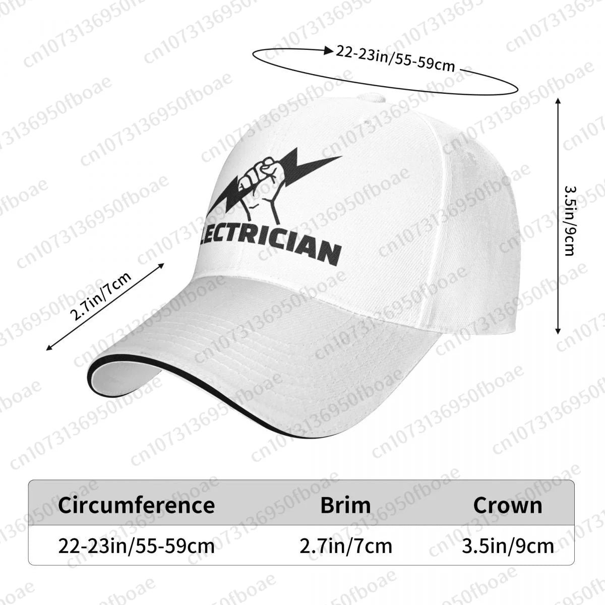 Electrician Baseball Caps Hip Hop Sandwich Cap Men Women Adjustable Outdoor Sport Hats